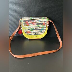 DESIGUAL Versovia Marine Faux Leather Multi-Color Perforated Crossbody Bag